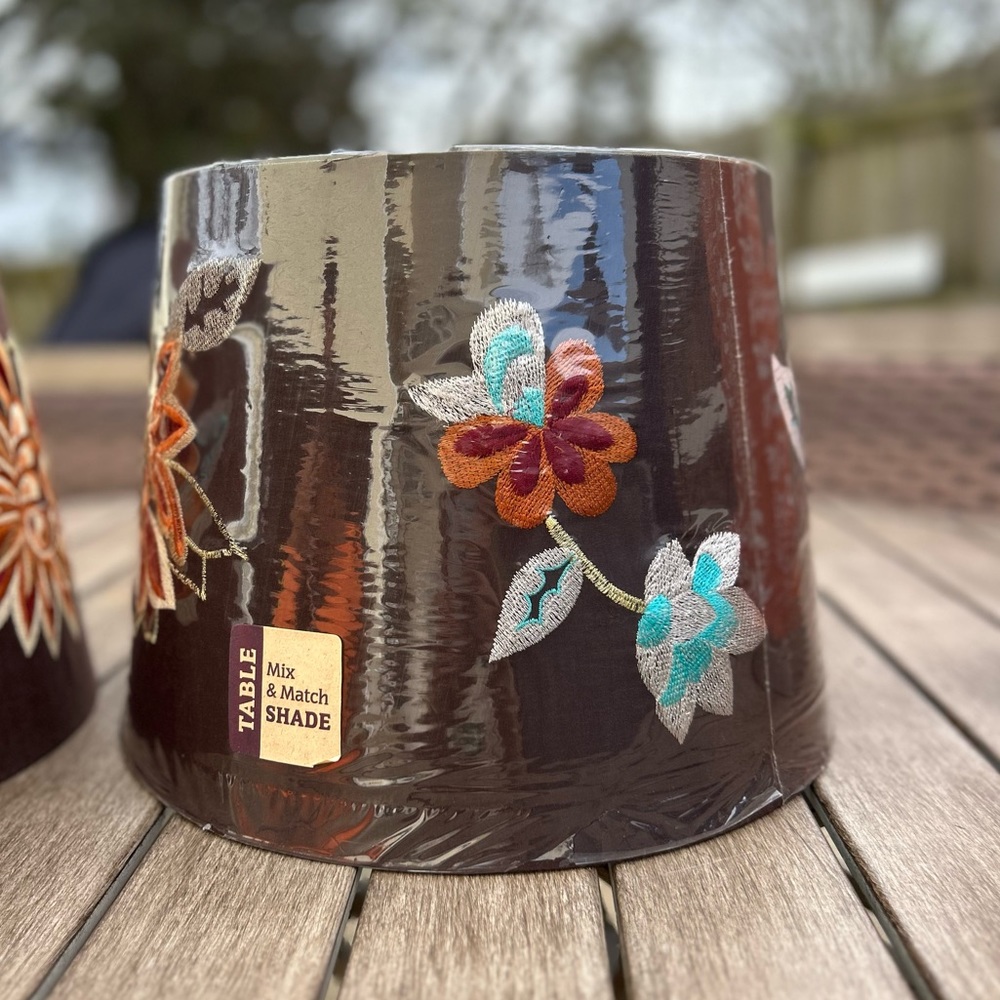 Two piece lamp shade